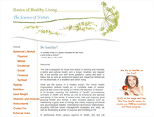 Tablet Screenshot of basicsofhealthyliving.com